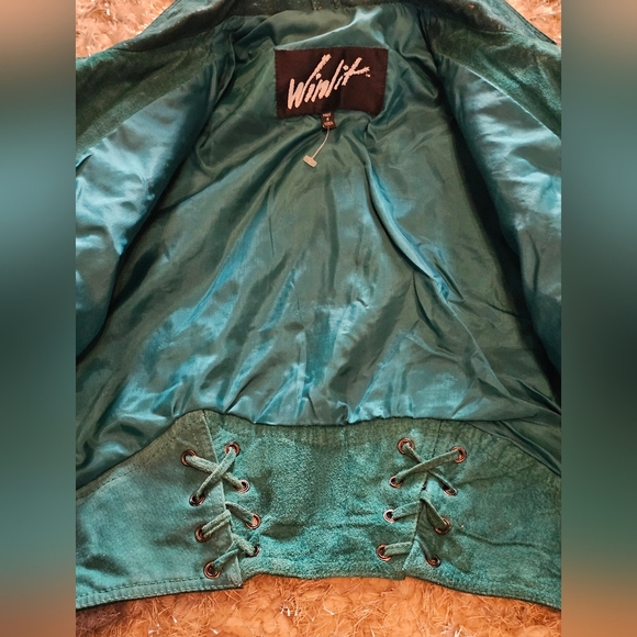 Vintage cropped motorcycle jacket WINLIT - Picture 5 of 9